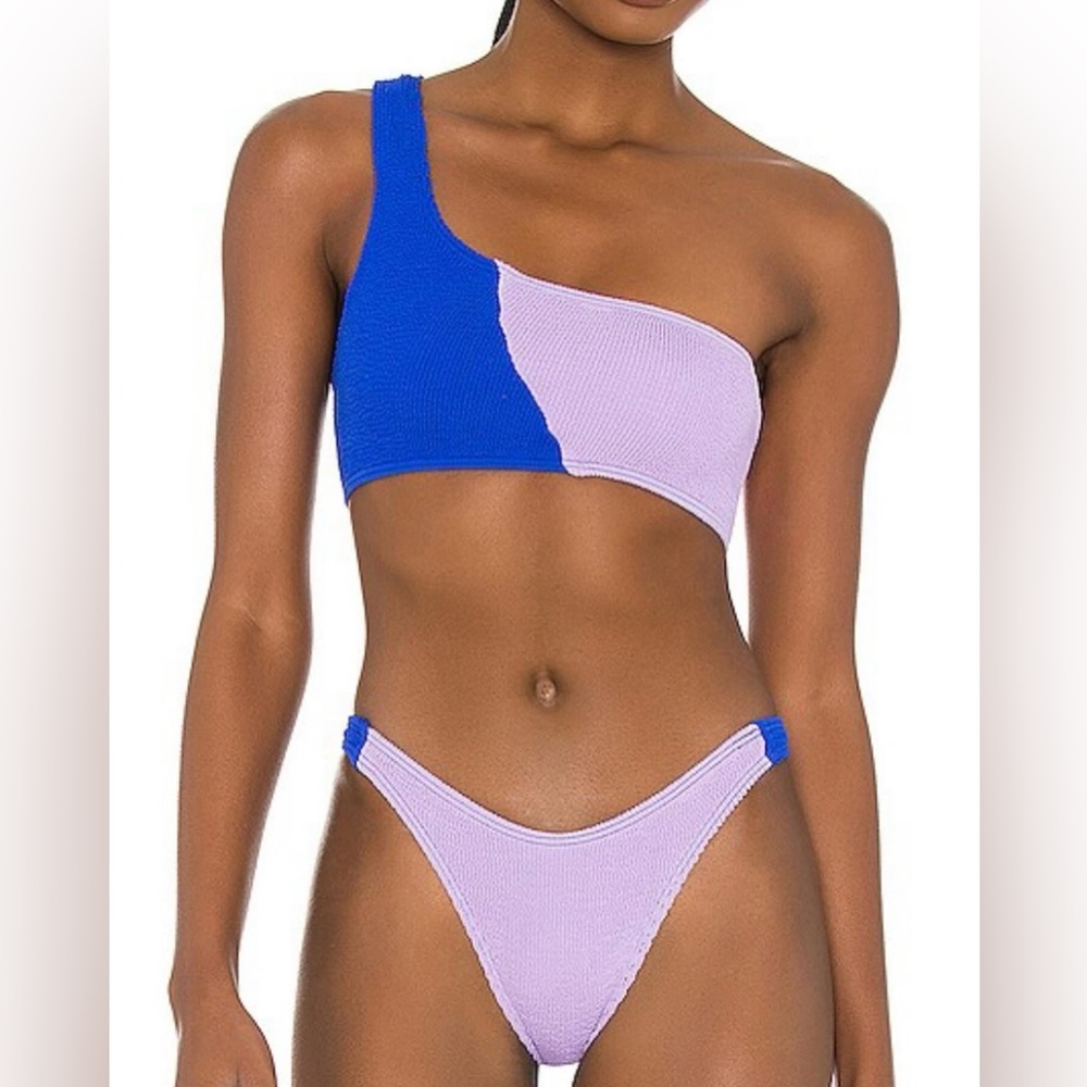 Bound by Bond-Eye Lavender and bright blue bikini